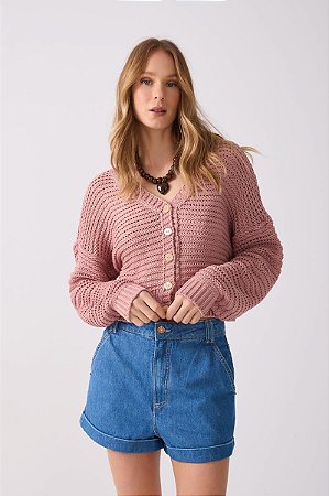 CARDIGAN CROPPED MEL ROSA