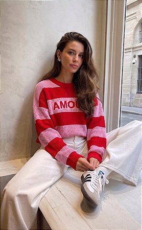 TRICOT AMOUR Vermelho/Rosa