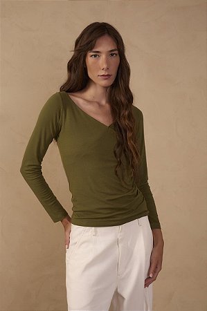 BLUSA CREPE VERDE