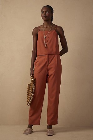 CALÇA LINHO DRESS MARROM