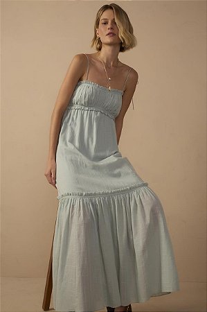 VESTIDO XADREZ VERDE ÁGUA