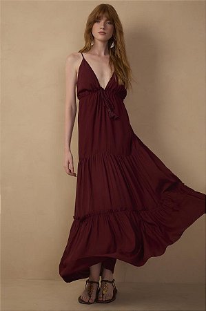 VESTIDO MARIAS MARROM
