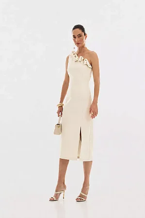 VESTIDO FLORENÇA BAUNILHA
