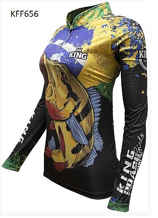 CAMISETA DE PESCA KING (FEMININA) UV+50 KFF656