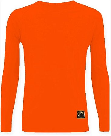 CAMISETA DE PESCA KING UV+50 LISA LARANJA NEON