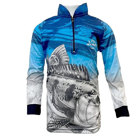 CAMISA DE PESCA INFANTIL NEW FISHER TUCUNARÉ UV - (NF29I)