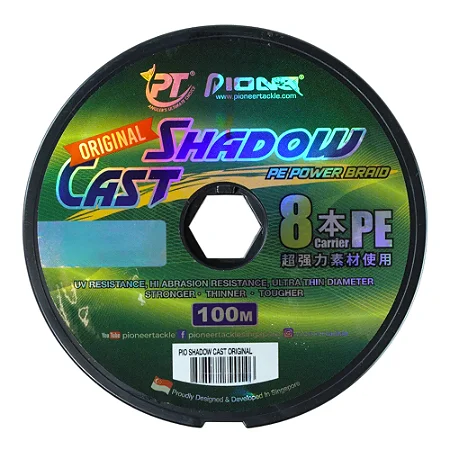 LINHA MULTIFILAMENTO 0,26MM SHADOW CAST 8X VERDE ESCURO PIONEER