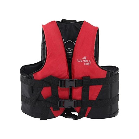 COLETE INFANTIL NAUTIKA COAST 20KG VERMELHO/PRETO