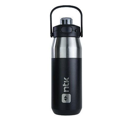 GARRAFA TÉRMICA ISOMAX 750ML COLOR PRETO/CROMADO NTK