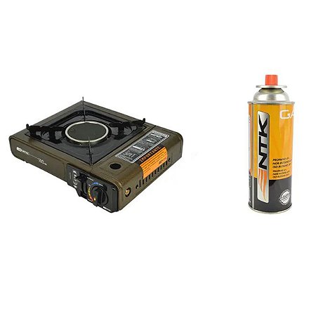 FOGAREIRO NAUTIKA DUO CERAMIK C/ MALETA (ACENDE COM UM CLIQUE) + BRINDE (CARTUCHO DE GÁS)