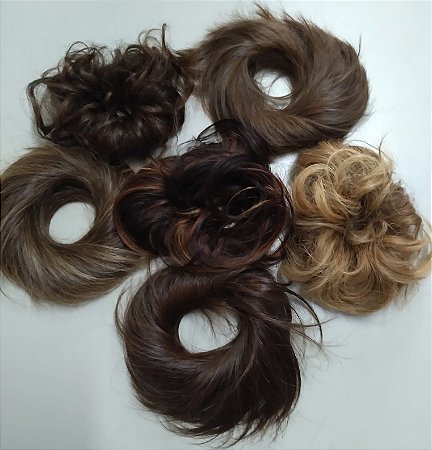 Coque Aplique Elástico cabelos humanos Opções de Cores até 40 gramas