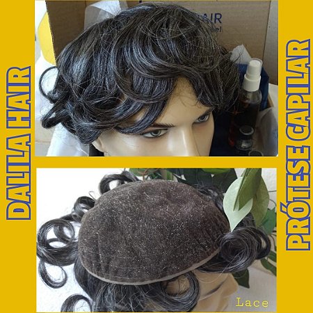 PRÓTESE CAPILAR MASCULINA EM LACE CABELO HUMANO DALILA HAIR