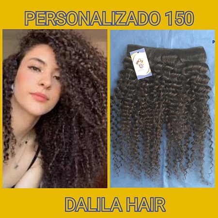 KIT  3 PEÇAS DE APLIQUE TIC TAC CABELO HUMANO CASTANHO ESCURO 150