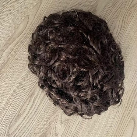 PRÓTESE CAPILAR MASCULINA CABELO HUMANO CACHEADO DALILA HAIR