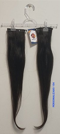 PAR DE APLIQUES LATERAIS DE TIC TAC COM CABELO HUMANO KIT PERSONALIZADO 154