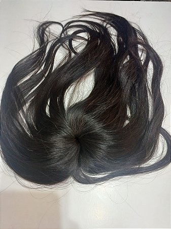 Topo de Cabelo Natural Marina castanho escuro | Para Alopecia e Falhas