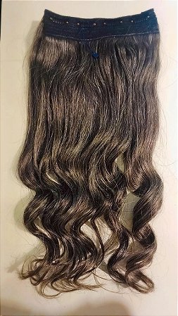 Aplique tic tac cor grisalho de cabelo humano