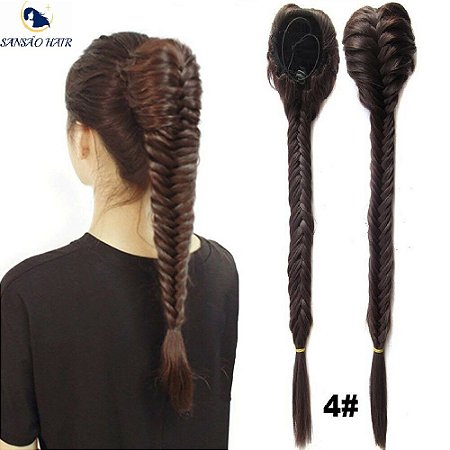 Tranças Rabo De Cavalo Sintético Com Cordão