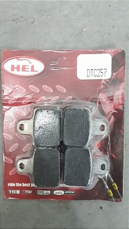 Jogo Pastilhas de Freio dianteiro para Pinça Racing - Hel (DTC257)