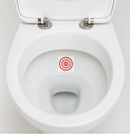 Alvo do Xixi para Vaso Sanitário Adesivo Impermeável 8x8 cm Infantil