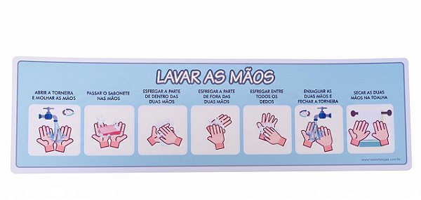 Pista Visual Lavar as Mãos