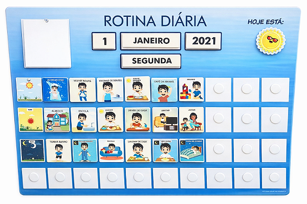 Rotina Diaria com Calendário - Masculino ou Feminino