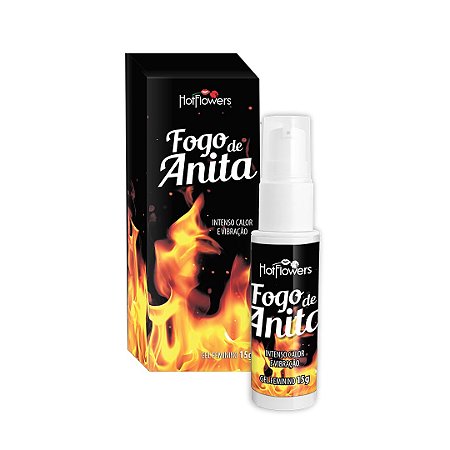 GEL EXCITANTE FEMININO FOGO DE ANITA - ESQUENTA E VIBRA - 15g