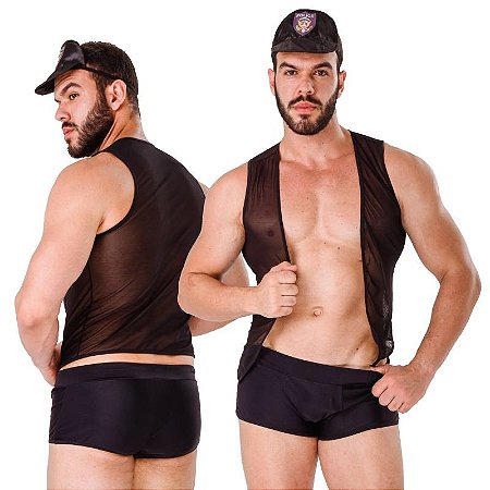 FANTASIA MASCULINA POLICIAL BANDIDO
