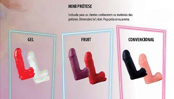 MINI PRÓTESE  5x1,4cm (CORES SORTIDAS)