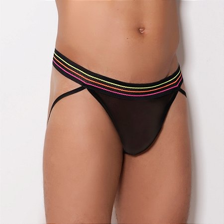 CUECA TANGA CALCINHA MASCULINA JOCKSTRAP TRANSPARÊNCIA