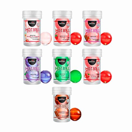 CÁPSULA LUBRIFICANTE HOT BALL -  BEIJA MUITO 2un. 3g.