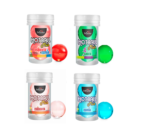 CÁPSULA LUBRIFICANTE HOT BALL - PLUS (FUNÇÕES) 2un 3g.