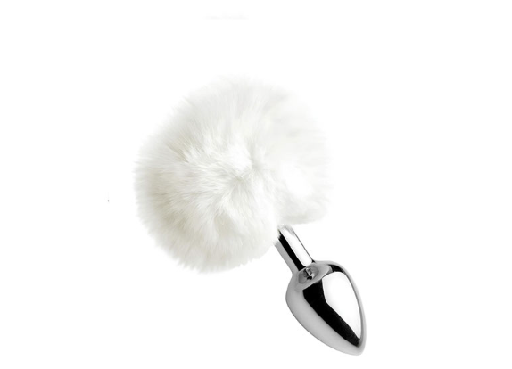 PLUG ANAL METAL COM POMPOM - IMPORTADOS
