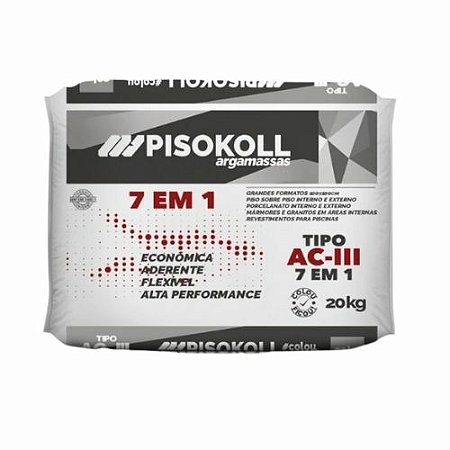 Argamassa Pisokoll AC-III 7x1 Cinza 20 kg