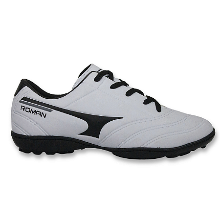 Chuteira Society Roman  Rog1 Pro sola Baqueada  Branco+preto