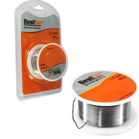Rolo Carretel De Estanho Em Fio 1,0mm Para Solda 80g - BFH 1439