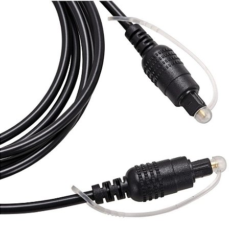 Cabo plug  Fibra Optica para Áudio Toslink 2m CBFO0001A Preto STORM óptica
