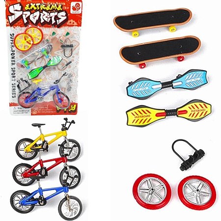 Kit Bicicleta, skate e snowboard De Dedo E Acessórios Completo - mjs smart  imports - importados e nacionais