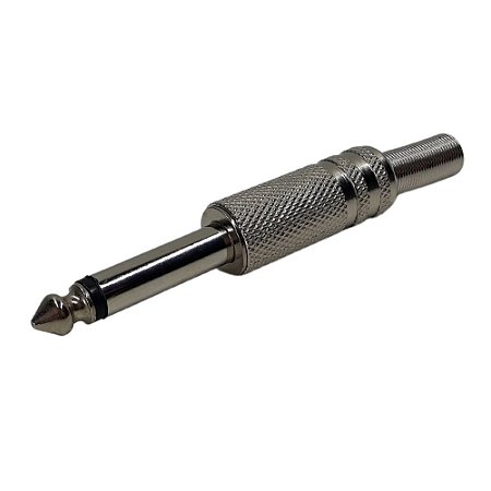 Conector Plug P10 Mono Metálico com RabichoIT.BLUE - LE 5525