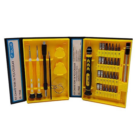 Kit Ferramentas 36 Chaves Celular Tablet Notebook Relógio Pc