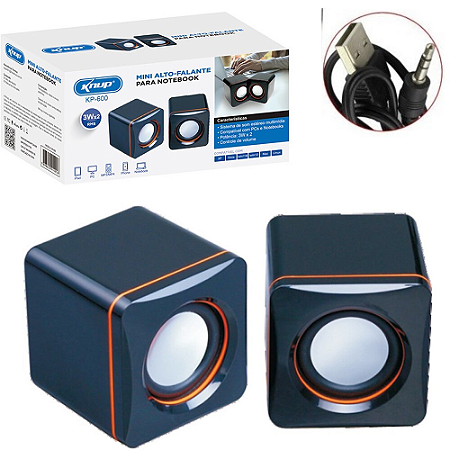 Mini Caixa de Som Alto Falante Portátil 3W RMS - KP-600 - Knup