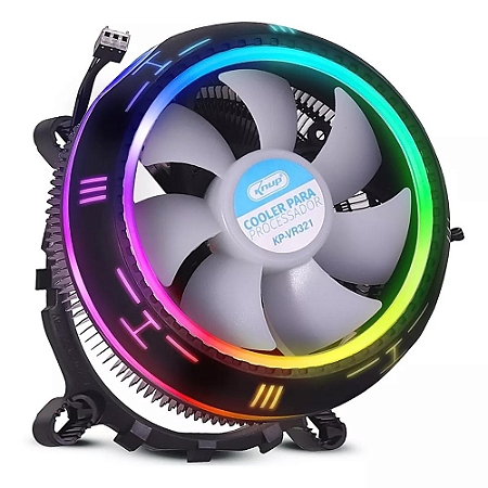 Fan Cooler Cpu Processador Intel Amd Ryzen Universal  RGB  2400RPM KNUP KP-VR321