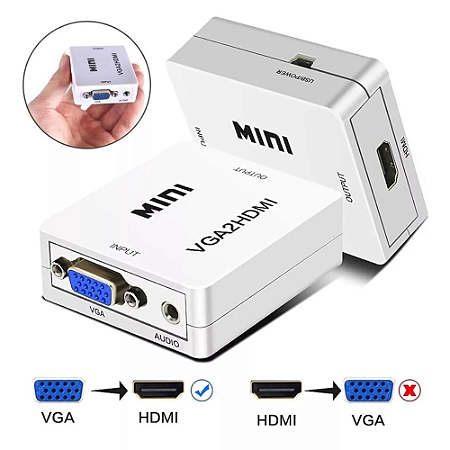 Conversor Vga Para Hdmi Adaptador C/ Som Áudio Full Hd 1080p IT-BLUE LE-4114