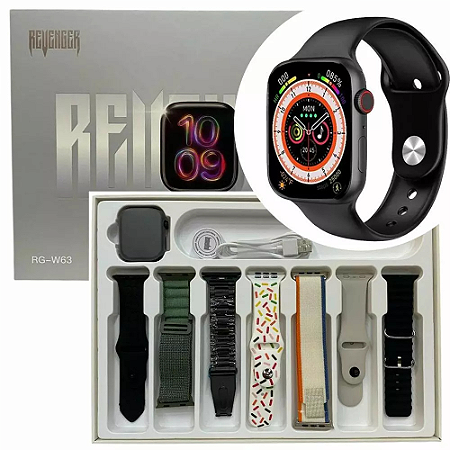 Relogio Smartwatch Ligação Original 7 Pulseira Lançamento REVENGER RG W63