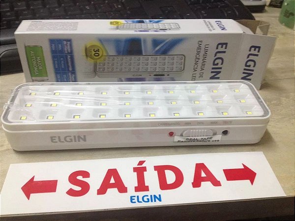 Luminária De Emergência C/ 30 Leds 2w C/ Adesivo- Elgin