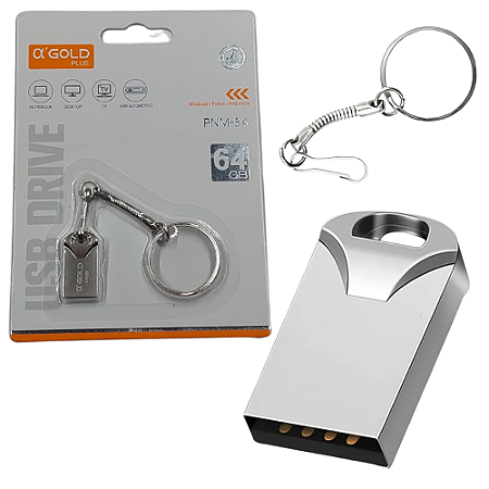 PenDrive 64GB Agold PNM-54 com Chaveiro – Velocidade, Segurança e Praticidade no Seu Dia a Dia