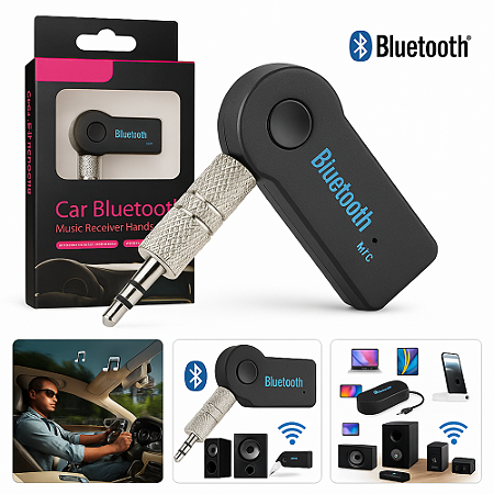 Receptor Bluetooth 3.0 Adaptador Áudio p2 som carro para som antigo tambem aux Car- B02