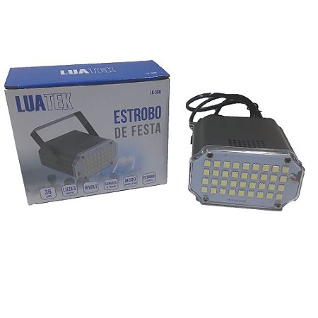 Mini Strobo Flash Luz Branca Festa Iluminação Balada Lk-368
