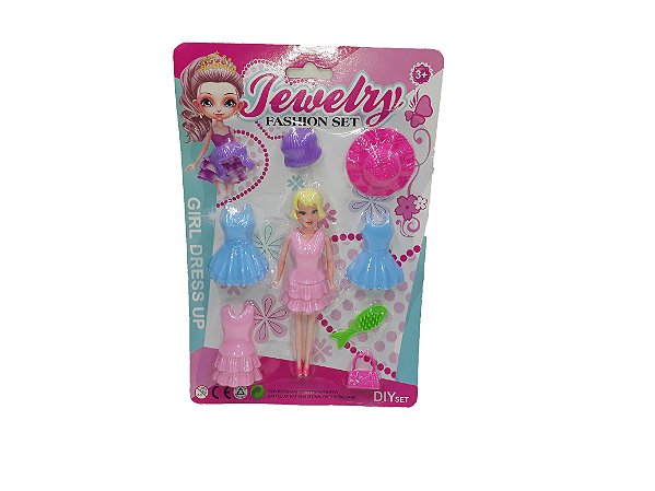 Brinquedo Boneca Com Acessórios - Jewelry Fashion Set -  BRT 2790