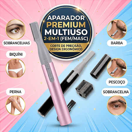 Aparelho Aparador De Pelos Elétrico Caneta Sobrancelhas Buço Barba - Luatak - LMF
